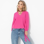 Блуза В зоне внимания (розовый пион). Состав: 95% п/э, 5% эластан