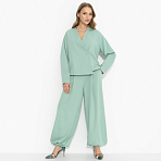 Брючный костюм Стиль говорит (2 в 1, мята) . Состав: 65% п/э, 30% вискоза, 5% эластан