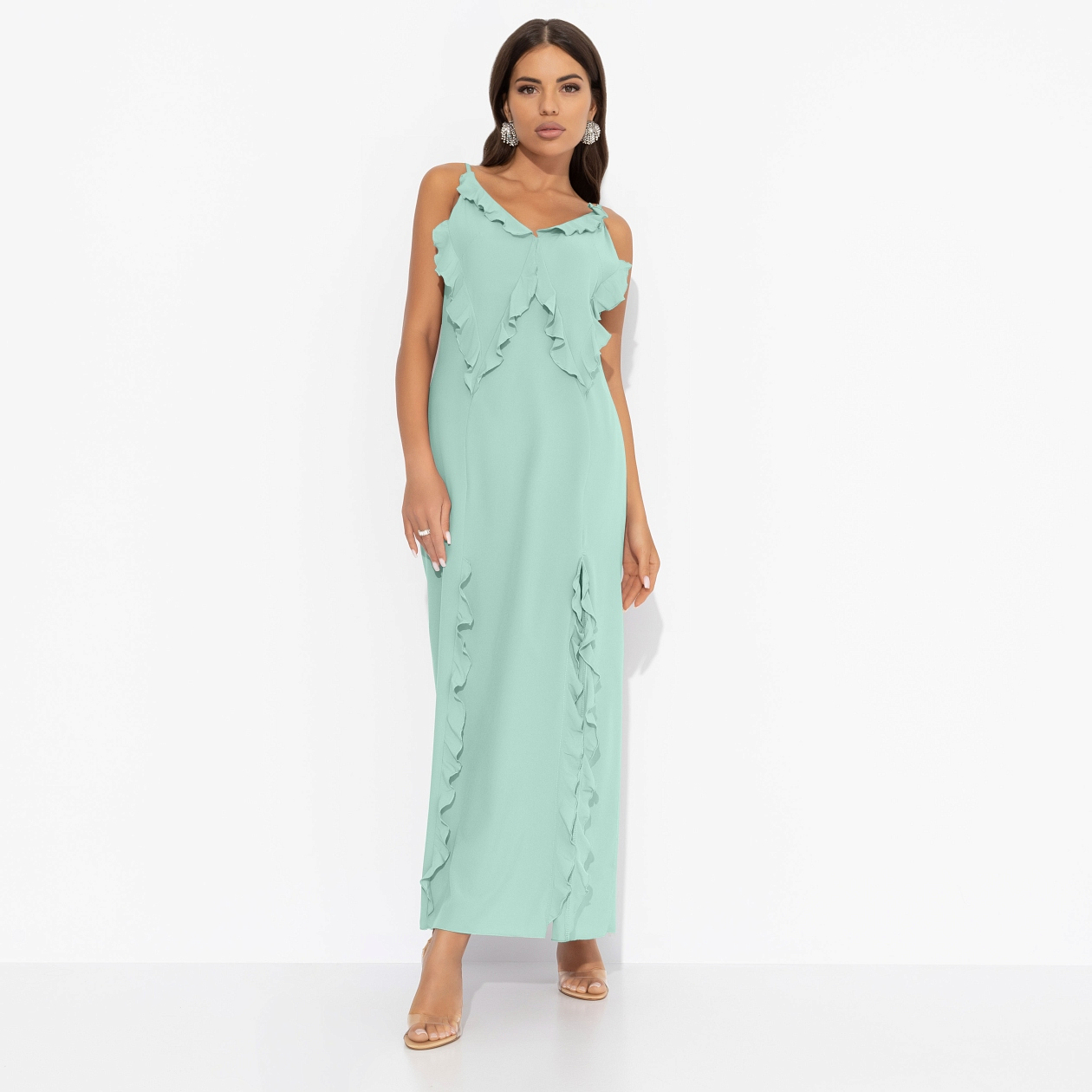 Платье Хорошо быть мной (мята). Состав: 95% п/э, 5% эластан