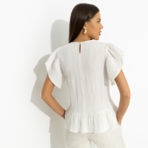 Блуза Потому что нужно! (белая). Состав: 60% вискоза, 35% п/э, 5% эластан