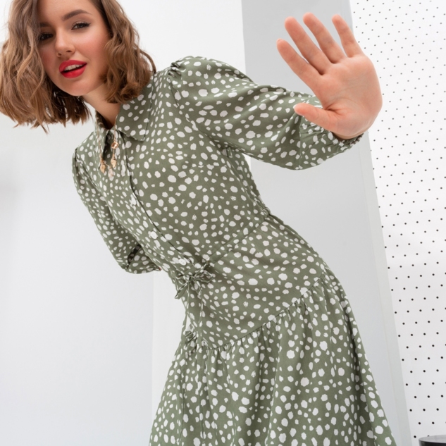 Платье Шопинг-гид (хаки) 