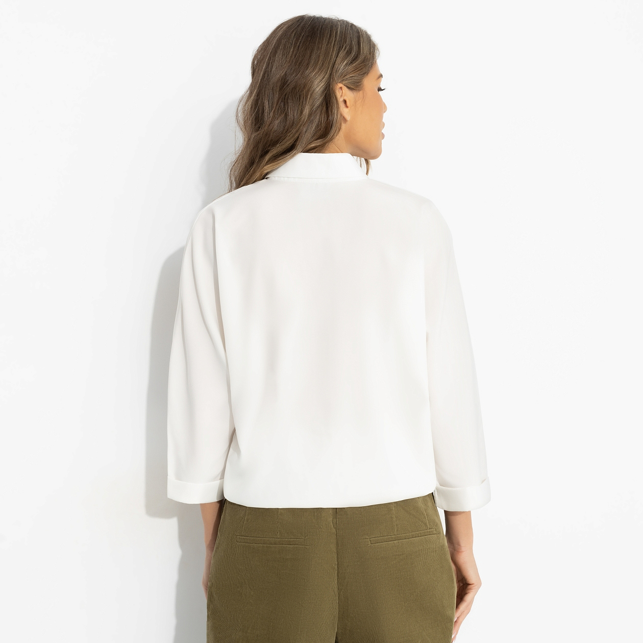 Блуза Твой личный тренд (белая). Состав: 95% полиэстер, 5% эластан