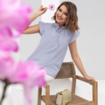 Блуза Свежая подборка (модница). Состав: 65% хлопок, 20% вискоза, 15% эластан