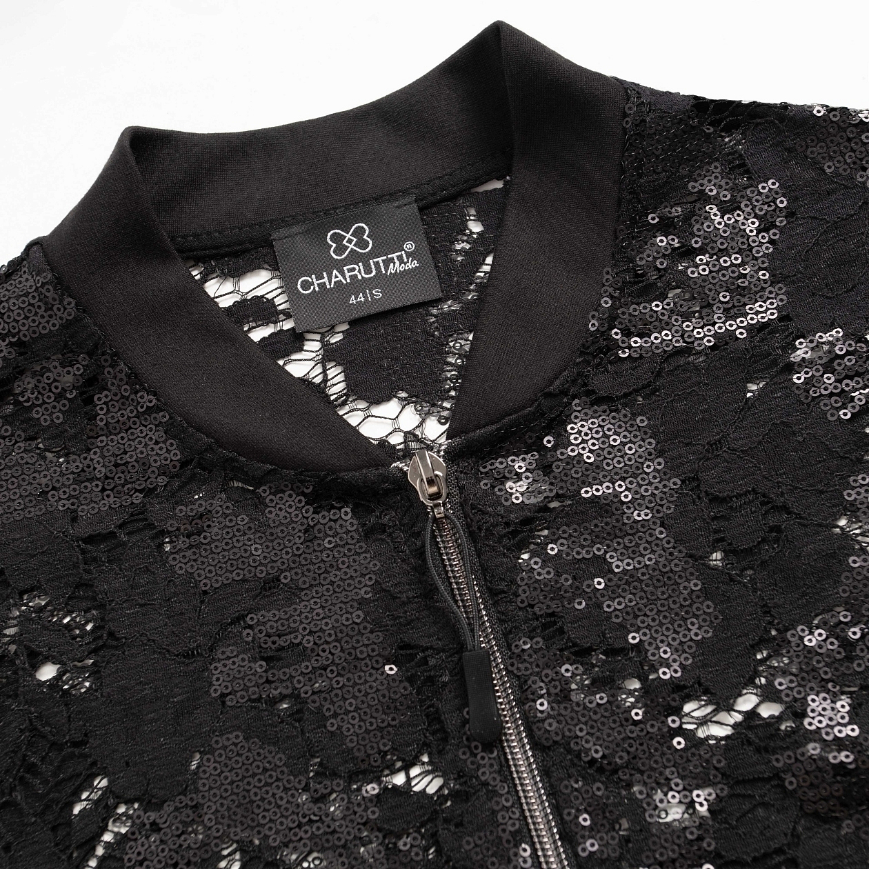 Бомбер Секрет смелости (чёрный). Состав: 65% хлопок, 20% нейлон, 13% вискоза, 2% спандекс