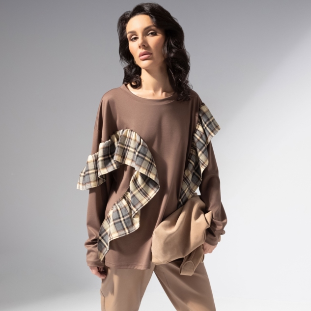 Лонгслив Гардеробная магия (коричневый) 