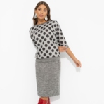 Костюм с юбкой Ваш ход! (2 в 1, мокрый асфальт). Состав: 80% п/э, 20% вискоза