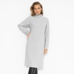 Платье Неотразимый лук (серое). Состав: 75% нейлон, 22% хлопок, 3% спандекс