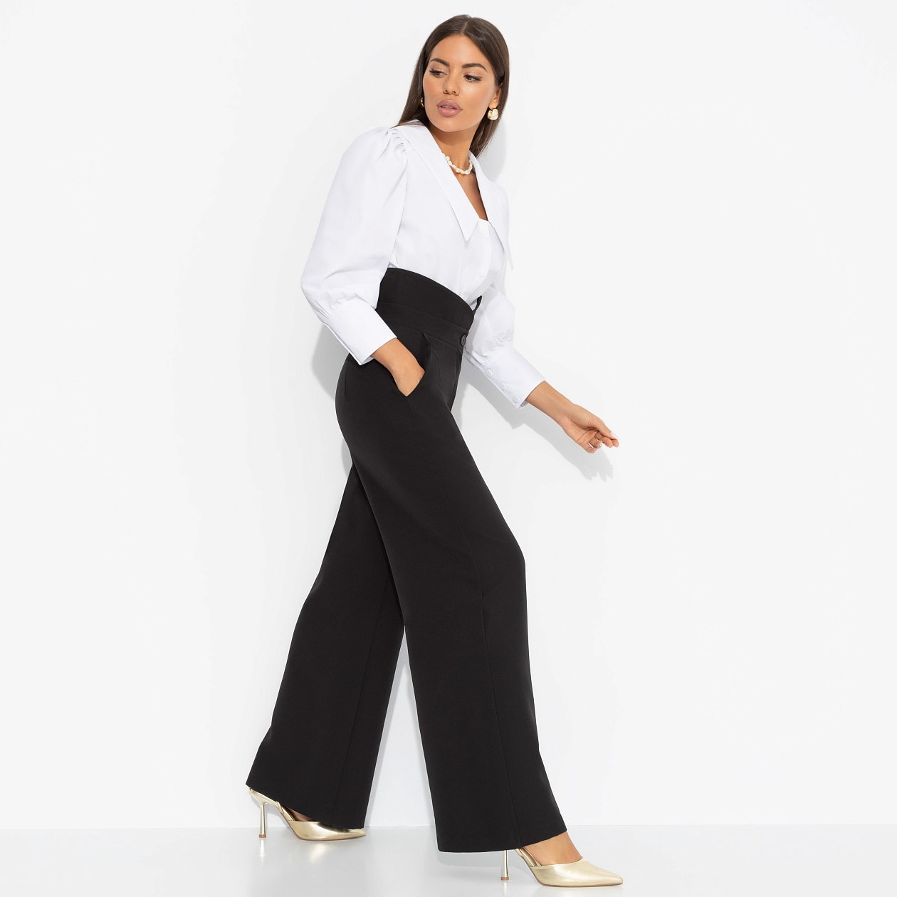 Брюки Высокий стандарт. Состав: 60% п/э, 37% вискоза, 3% спандекс