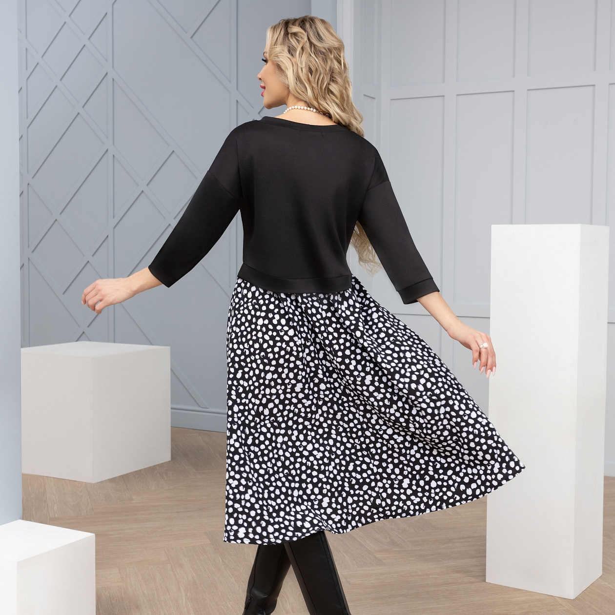 Платье На волне с трендами (стайл). Состав: 95% п/э, 5% эластан