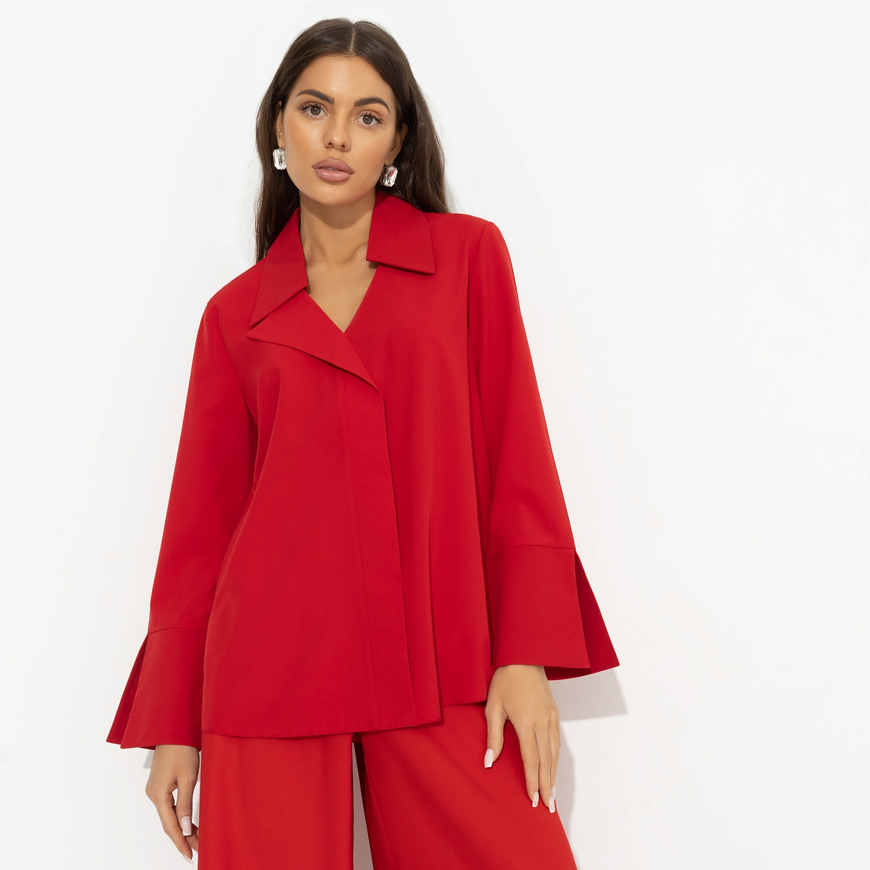 Блуза Амбассадор стиля (red). Состав: 95% п/э, 5% эластан