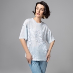 Футболка Буду тебе сниться (голубой меланж). Состав: 65% п/э, 30% вискоза, 5% спандекс