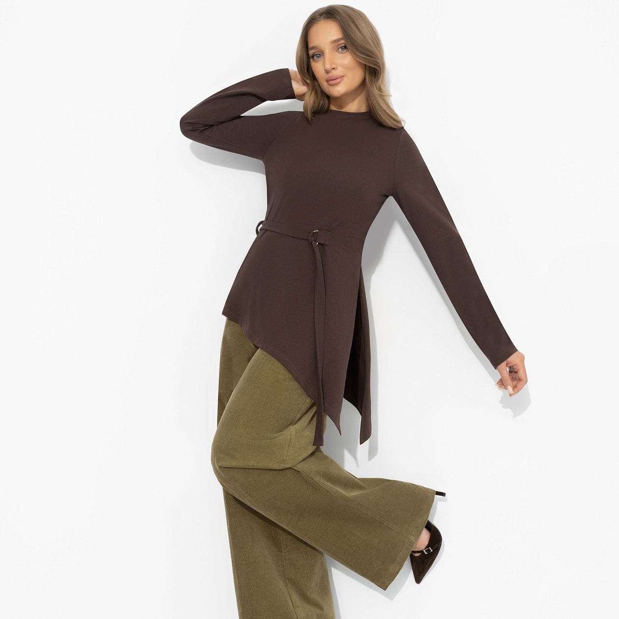 Лонгслив Внутри – вулкан. Состав: 95% хлопок, 5% лайкра