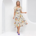 Платье Всегда в выигрыше! (эффектная, с поясом). Состав: 80% п/э, 20% вискоза