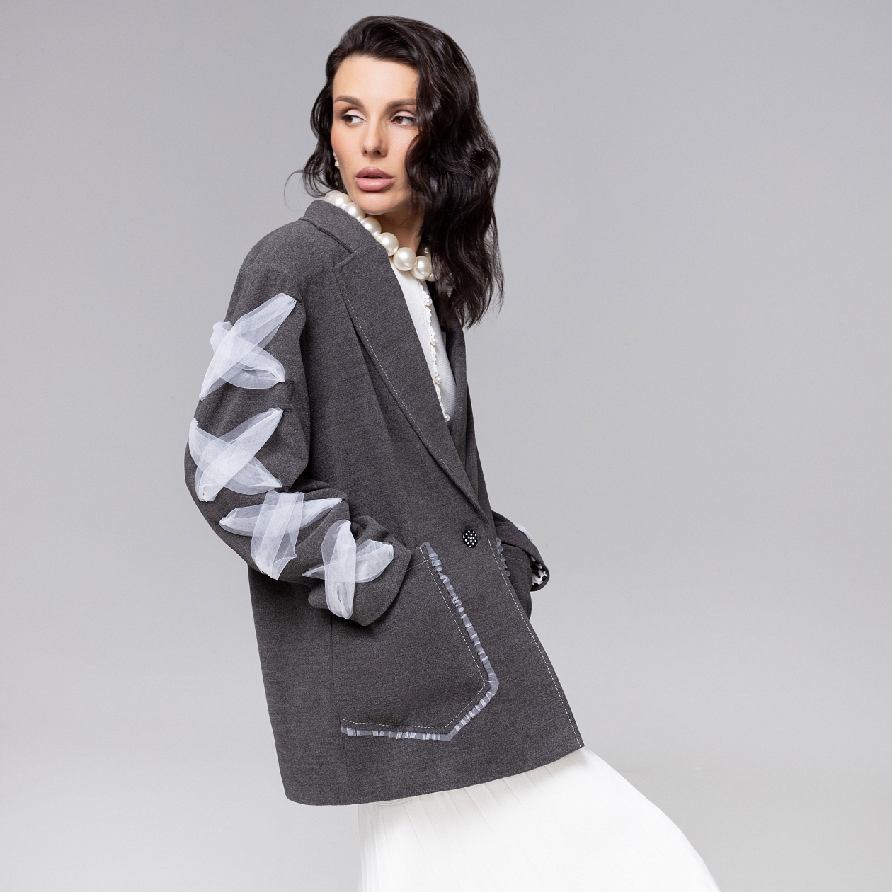 Жакет Совершенная модель (new). Состав: 65% п/э, 30% вискоза, 5% спандекс