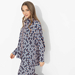 Брючный комплект Игра линий (контраст). Состав: 95% п/э, 5% эластан