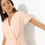 Блуза Откройся желаниям (оранжевая). Состав: 72% п/э, 22% вискоза, 6% спандекс