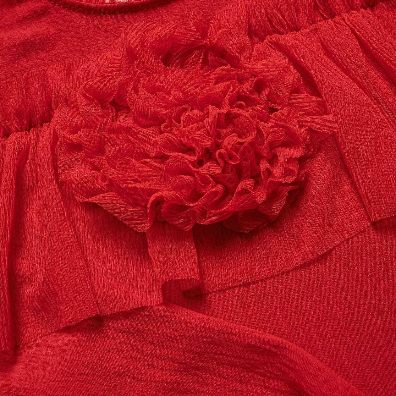 Блуза Мелодия сердца (красная). Состав: 65% п/э, 30% вискоза, 5% спандекс