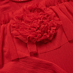 Блуза Мелодия сердца (красная). Состав: 65% п/э, 30% вискоза, 5% спандекс