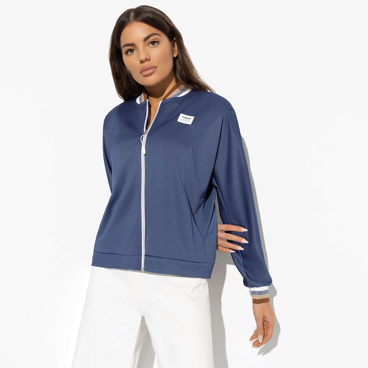 Бомбер Поверь в мечту (тренд). Состав: 65% п/э, 30% вискоза, 5% спандекс