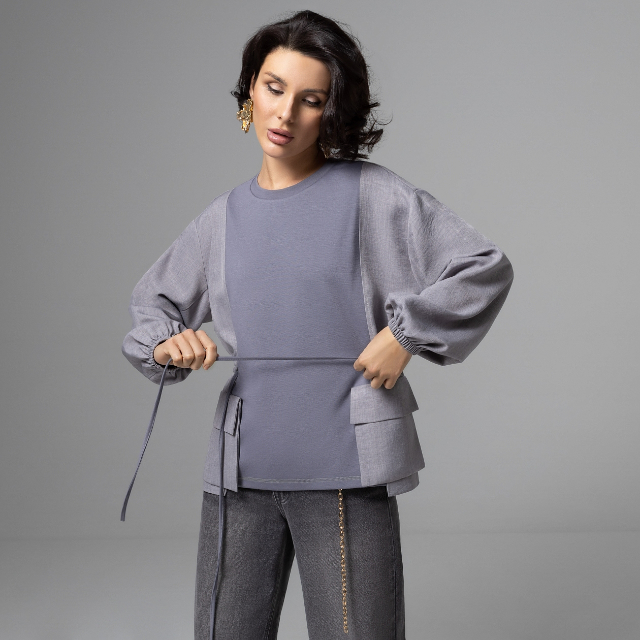 В котором удобно жить (серый). Состав: 65% п/э, 30% вискоза, 5% спандекс