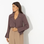 Блуза Амбассадор стиля (brown). Состав: 95% полиэстер, 5% эластан