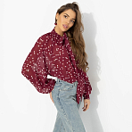 Блуза Привлекаю удачу (бордо). Состав: 100% полиэстер