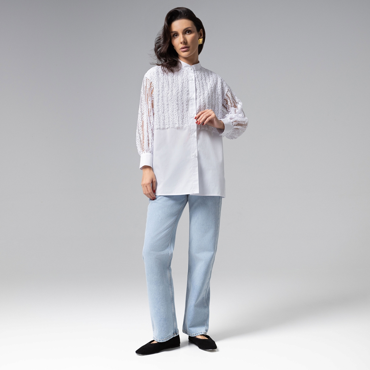 Вне конкуренции (white snow). Состав: 50% хлопок, 50% полиэстер