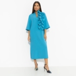 Платье Сияние глянца (turquoise). Состав: 95% полиэстер, 5% эластан