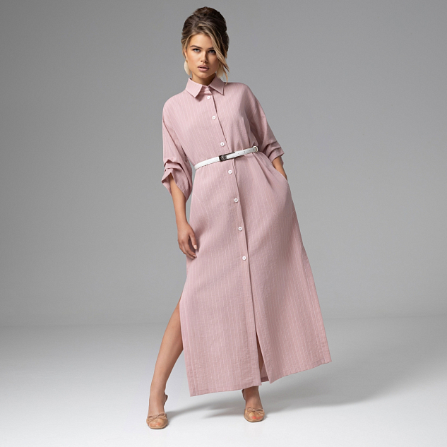 Платье-рубашка В правильном настроении (с ремешком) 