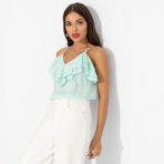 Смотри не засмотрись (мятный). Купить женский Топ оптом от производителя.