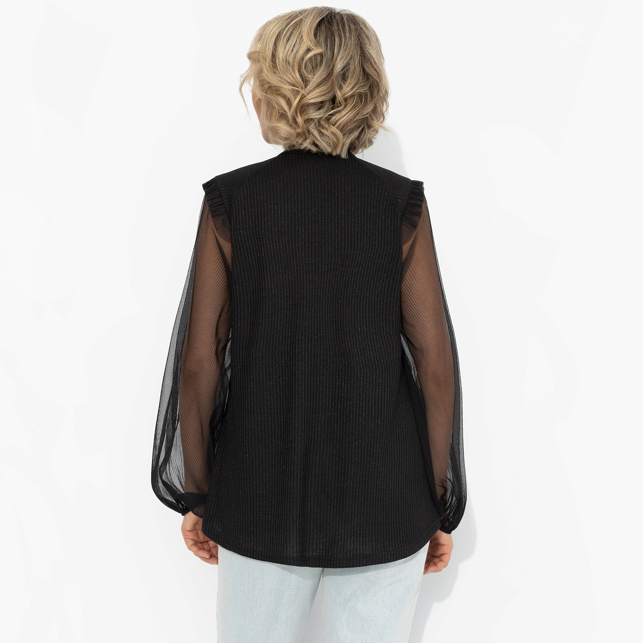 Блуза Вечная привилегия (блеск). Состав: 98% п/э, 2% спандекс