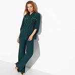 Брючный костюм Девиз бизнес–леди (green, 2 в 1). Состав: 95% полиэстер, 5% спандекс