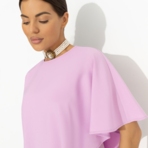 Блуза Лёгкая драма (розовая). Состав: 95% полиэстер, 5% эластан