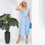 Платье Всегда в выигрыше! (привлекательная, с поясом). Состав: 95% п/э, 5% эластан