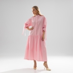 Платье Приглашённая звезда (с поясом). Состав: 90% хлопок, 9% полиэстер, 1% спандекс