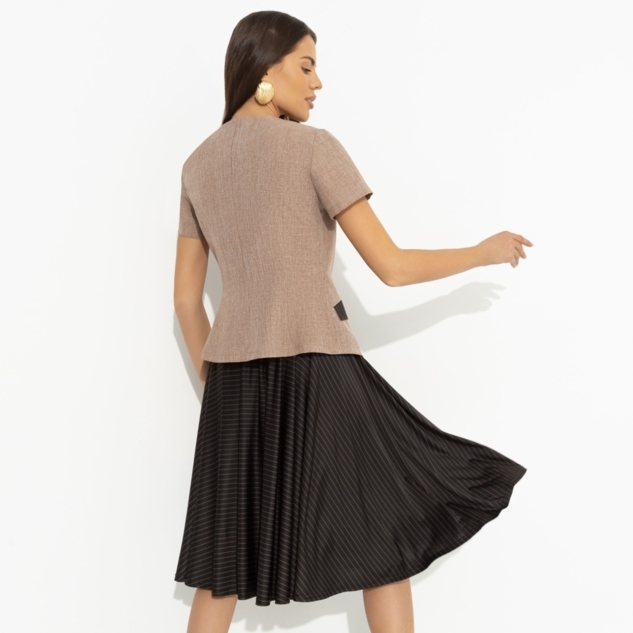 Костюм с юбкой Утончённый вкус (2 в 1, бельгийский шоколад) 