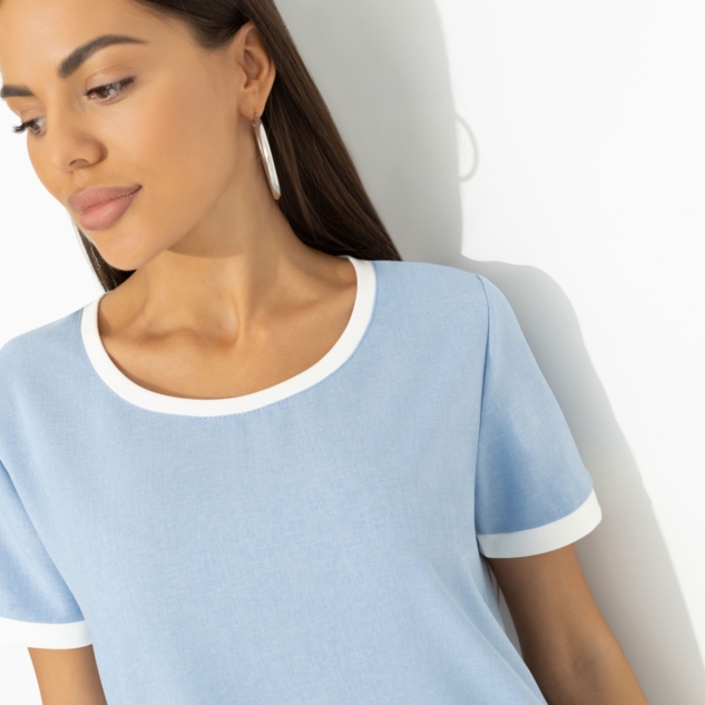 Платье Утонченность с характером (голубое) 