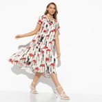 Платье Воздушная стихия (цветочная феерия). Состав: 80% п/э, 20% вискоза