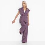 Брюки Я не опаздываю, я эффектная (бордовые). Состав: 85% п/э, 15% вискоза