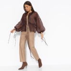 Жакет Вершина восхищения (коричневый). Состав: 100% полиэстер