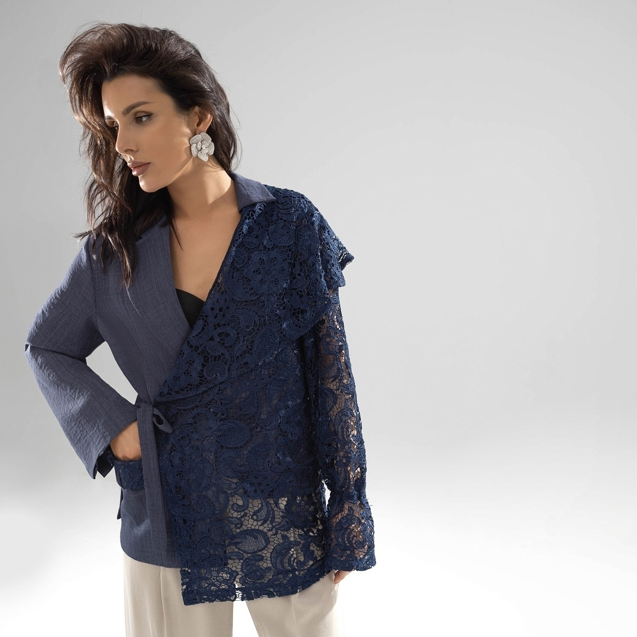 Жакет Примкнуть к избранным (misty blue). Состав: 65% п/э, 30% хлопок, 5% спандекс