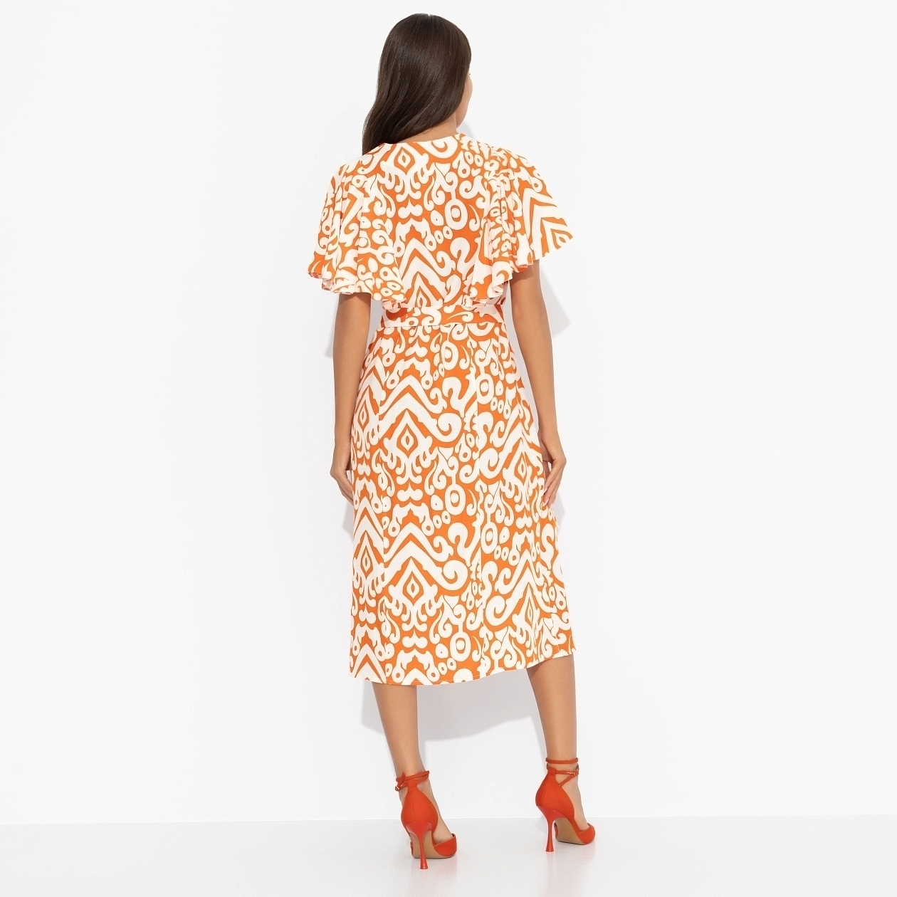 Платье Мода без компромиссов (оранжевое). Состав: 100 % вискоза