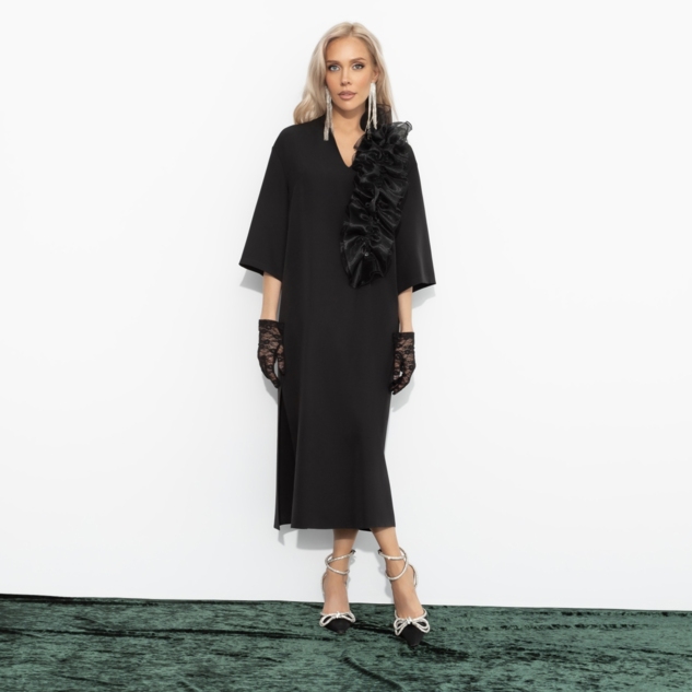 Платье Сияние глянца (чёрное) 