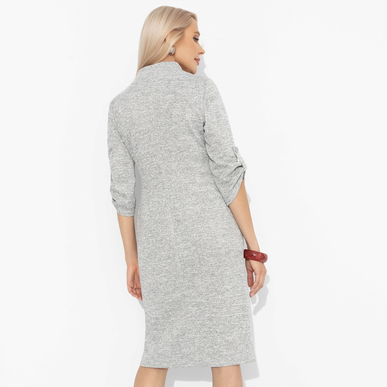 Платье Платье, которое говорит за тебя (серое). Состав: 65% полиэстер, 30% вискоза, 5% эластан