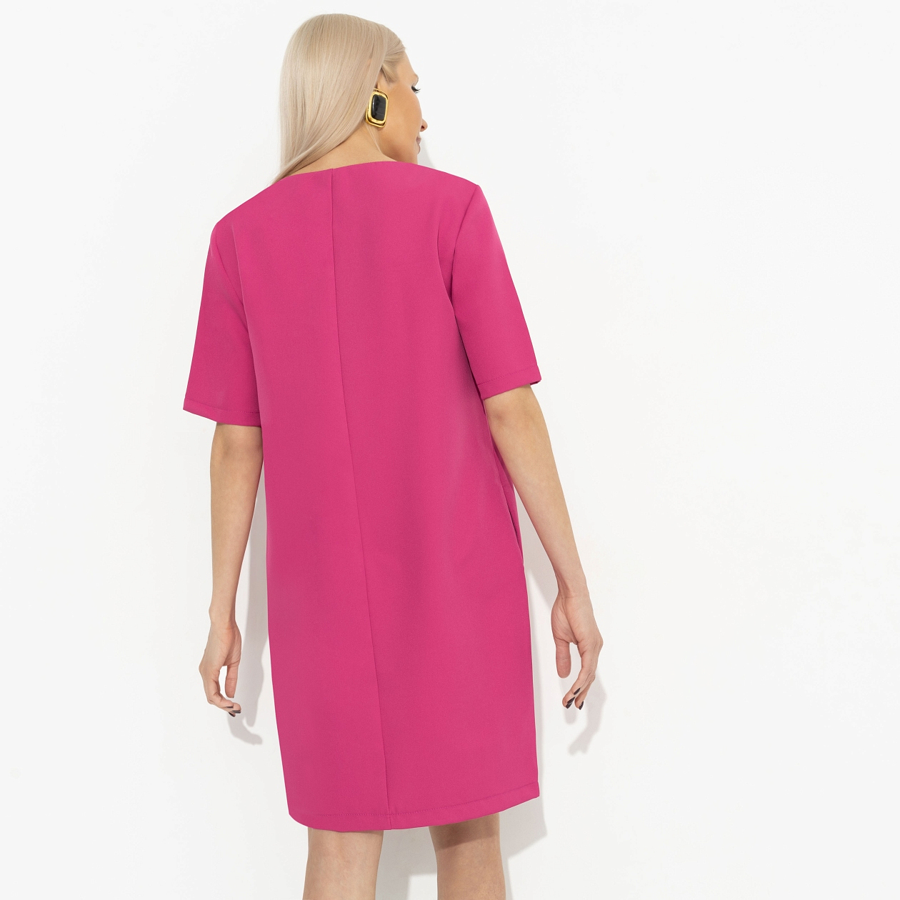 Платье Виртуальные будни (fuchsia). Состав: 60% полиэстер, 37% вискоза, 3% спандекс