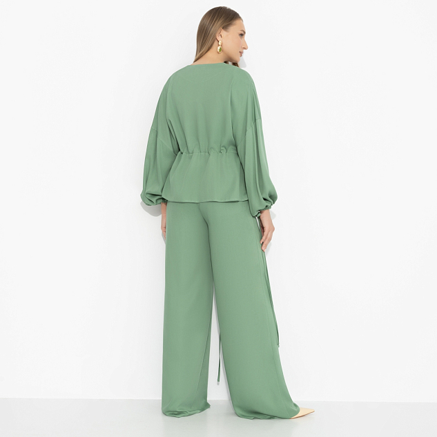 Брючный костюм Серьезная леди (2 в 1, шалфей) 