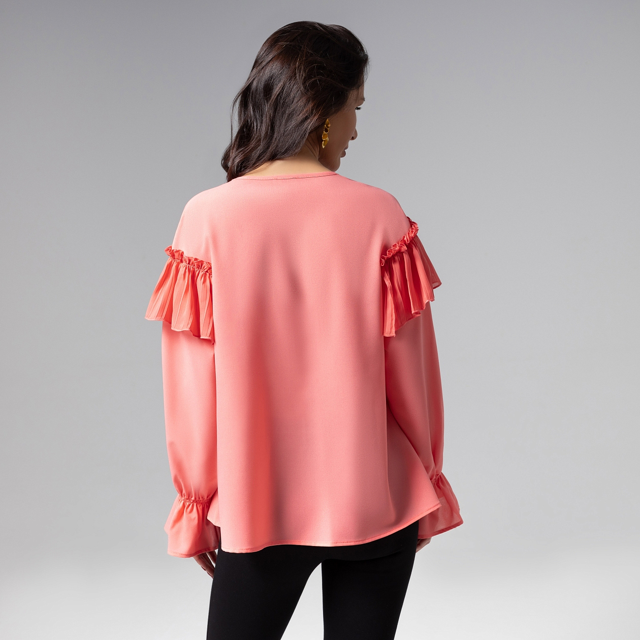 Блуза Чистый Vogue (salmon). Состав: 95% п/э, 5% спандекс