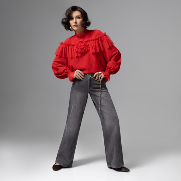 Блуза Мелодия сердца (красная) 