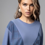 Лонгслив Стиль вне закона (голубой). Состав: 95% п/э, 5% спандекс