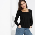 Блуза Аппетитные формы (магия черного, с поясом). Состав: 60% полиэстер, 35% вискоза, 5% спандекс